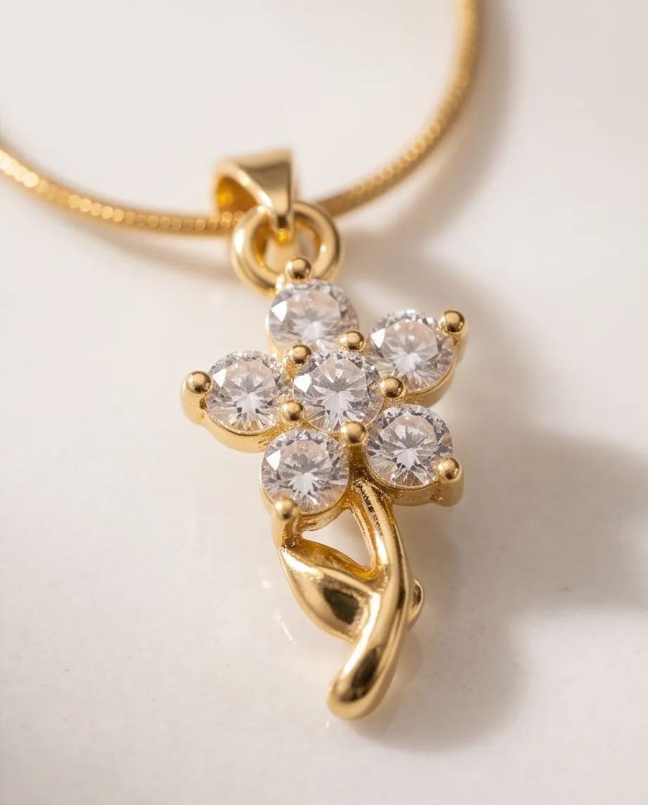 Blossom Grace Floral Pendant Necklace