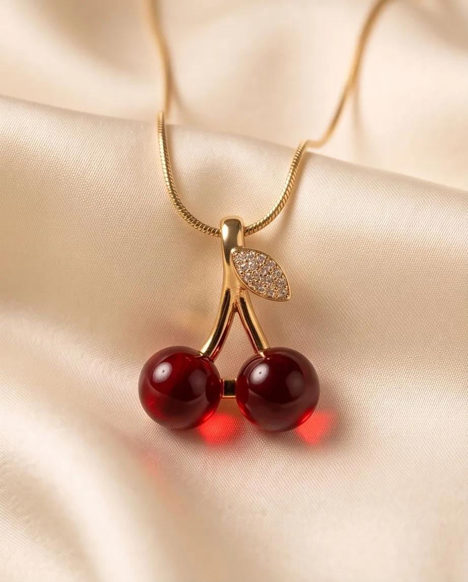 Cherry Bloom Pendant Necklace